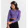 Blusa Cropped Juvenil Manga Longa Minty Roxo 18 / Roxo