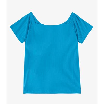 Blusa Feminina Canelada Infinita Cor Azul G / Azul