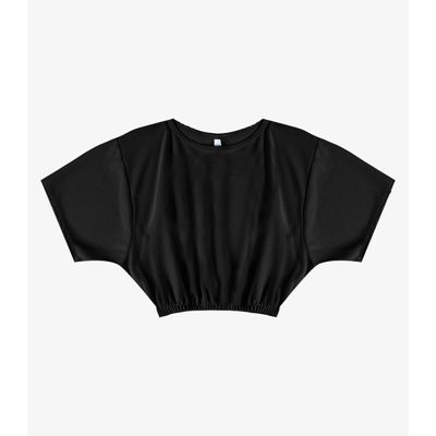 Blusa Feminina Elástico Na Cintura Infinita Cor Preto GG / Preto