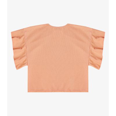 Blusa Feminina Com Manga Franzida Infinita Cor Rosa P / Rosa