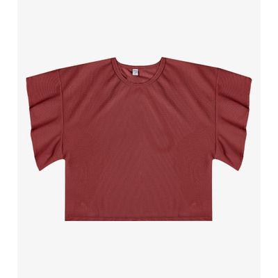 Blusa Feminina Com Manga Franzida Infinita Cor Vermelho G / Vermelho