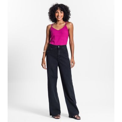 Blusa De Alça Feminina Ribana Canelada Rovitex Roxo G / Roxo