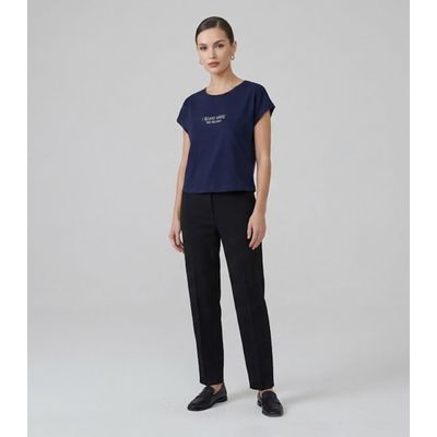 Blusa Feminina Com Estampa Localizada Infinita Cor Azul G / Azul