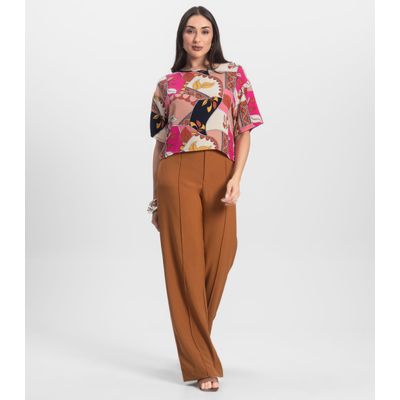 Blusa Feminina Estampada Infinita Cor Rosa G / Rosa