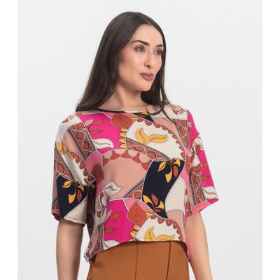 Blusa Feminina Estampada Infinita Cor Rosa M / Rosa