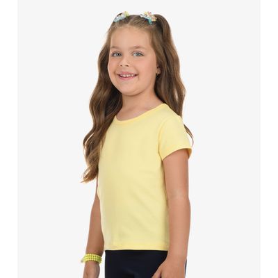 Blusa Básica Infantil Cotton Leve Rovi Kids Amarelo 16 / Amarelo