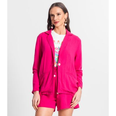 Blazer De Linho Strong Feminino Endless Rosa G / Rosa