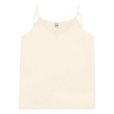 Blusa De Alça Semi Acabada Malha Delicate Rovitex Bege M / Bege