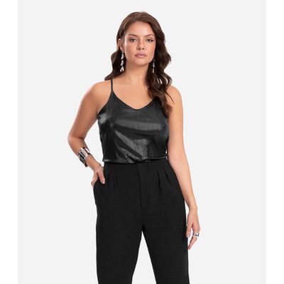 Blusa Feminina De Alça Endless Preto GG / Preto