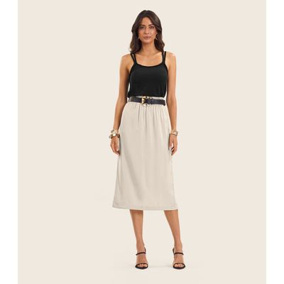 Blusa de Alça Feminina Visco Maquinetada Endless Preto G / Preto