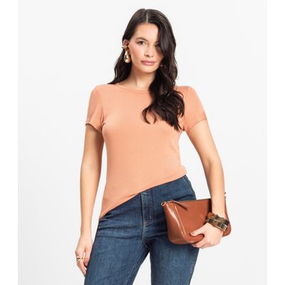 Blusa Feminina Básica Visco Tricot Rovitex Marrom GG / Marrom