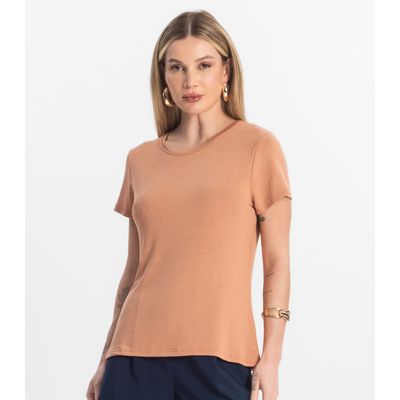 Blusa Feminina Básica Visco Tricot Rovitex Marrom GG / Marrom
