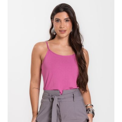 Blusa Feminina de Alças Básica Rovitex Rosa G / Rosa