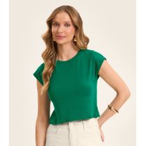 Blusa Básica Feminina Viscotorcion Rovitex Verde