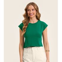 Blusa Básica Feminina Viscotorcion Rovitex Verde