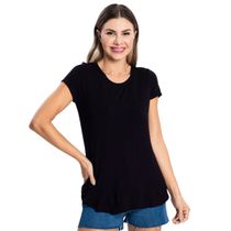 Blusa Feminina Andorra Flamê Básica Rovitex Preto