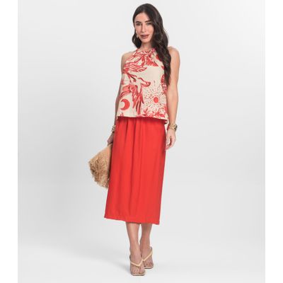 Blusa de Alça Feminina em Meia Malha Endless Laranja P / Laranja