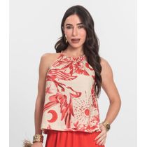 Blusa de Alça Feminina em Meia Malha Endless Laranja