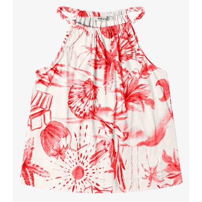 Blusa de Alça Feminina em Meia Malha Endless Laranja G / Laranja