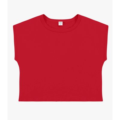 Blusa Básica Feminina Viscotorcion Rovitex Vermelho G / Vermelho