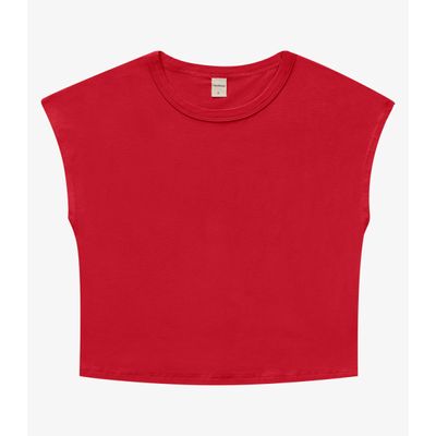 Blusa Básica Feminina Viscotorcion Rovitex Vermelho G / Vermelho