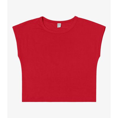Blusa Básica Feminina Viscotorcion Rovitex Vermelho G / Vermelho