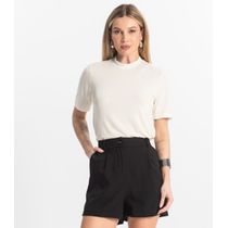 Blusa Feminina Básica em Malha Visco Rovitex Bege
