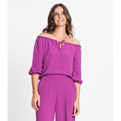 Blusa Feminina Ciganinha Rovitex Roxo GG / Roxo