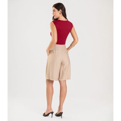 Blusa Feminina Com Decote Quadrado Dianna Vermelho P / Vermelho