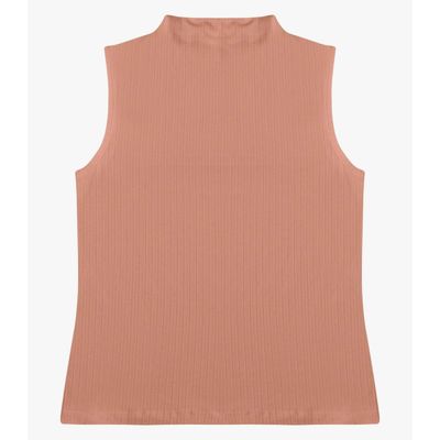Blusa em Ribana Canelada Rovitex Marrom GG / Marrom