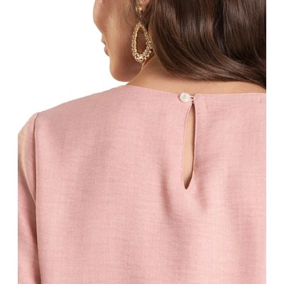 Blusa Feminina de Tecido Dianna Rosa M / Rosa