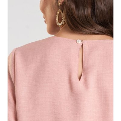 Blusa Feminina de Tecido Dianna Rosa P / Rosa