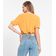 Blusa Cropped Feminina Decote V Rovitex Marrom M / Marrom