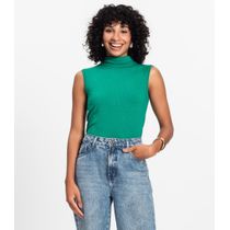 Blusa em Ribana Canelada Rovitex Verde