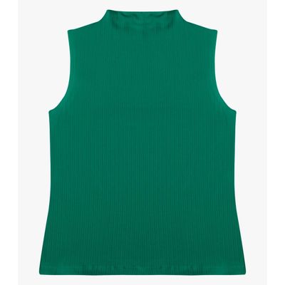 Blusa em Ribana Canelada Rovitex Verde GG / Verde