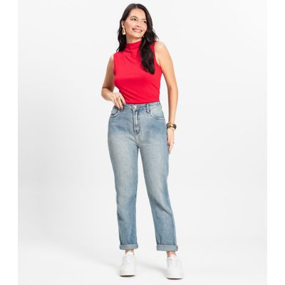 Blusa em Ribana Canelada Rovitex Vermelho P / Vermelho