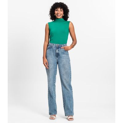 Blusa em Ribana Canelada Rovitex Verde M / Verde