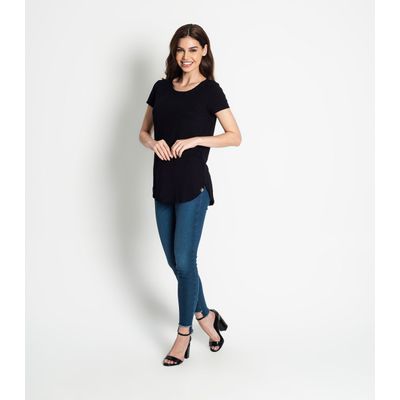 Blusa Feminina Andorra Flamê Básica Rovitex Preto P / Preto