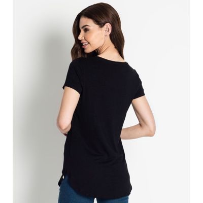 Blusa Feminina Andorra Flamê Básica Rovitex Preto GG / Preto