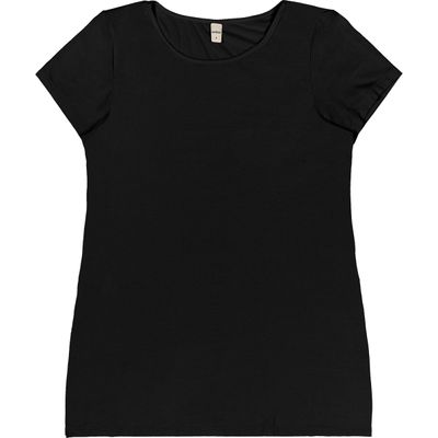 Blusa Básica Alongada Feminina Rovitex Preto P / Preto