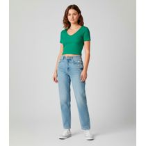 Blusa Canelada Com Decote Princesa Rovitex Verde
