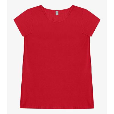 Blusa Básica Alongada Feminina Rovitex Vermelho M / Vermelho