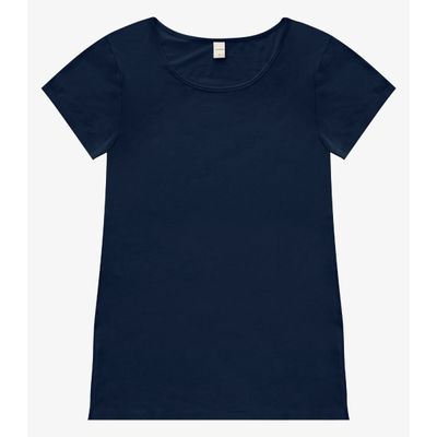Blusa Básica Alongada Feminina Rovitex Azul GG / Azul