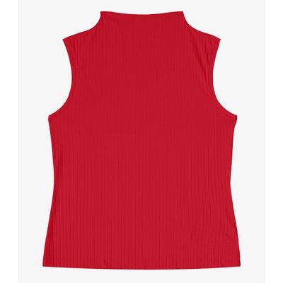 Blusa em Ribana Canelada Rovitex Vermelho M / Vermelho