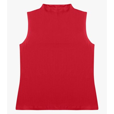 Blusa em Ribana Canelada Rovitex Vermelho M / Vermelho