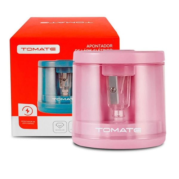 Apontador De Lápis Elétrico Prático E Rosa