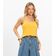 Blusa de Alça Feminina Viscotorcion Básica Rovitex Amarelo G / Amarelo