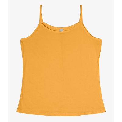 Blusa de Alça Feminina Viscotorcion Básica Rovitex Amarelo G / Amarelo