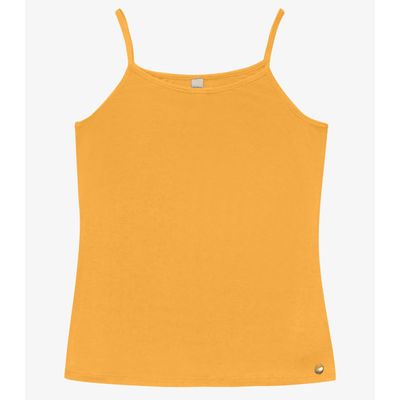 Blusa de Alça Feminina Viscotorcion Básica Rovitex Amarelo G / Amarelo