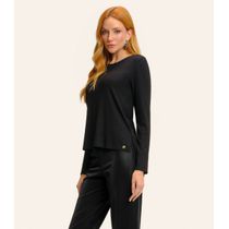Blusa Feminina Canelada Manga Longa Básica Endless Preto